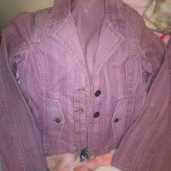 Just in Like New Tommy Hilfiger Pale Purple Corduroy Pants and Jacket set - Picture 2 of 7